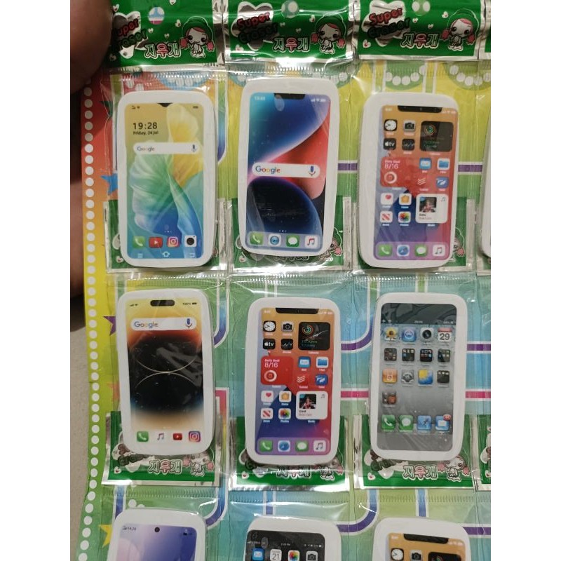 

penghapus lembaran bentuk hp isi 20 pcs