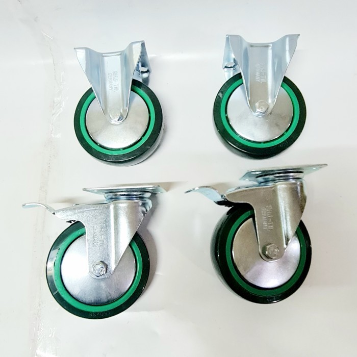 Roda Troly RHJ 5 PU Green 15/6" Rem/Mati