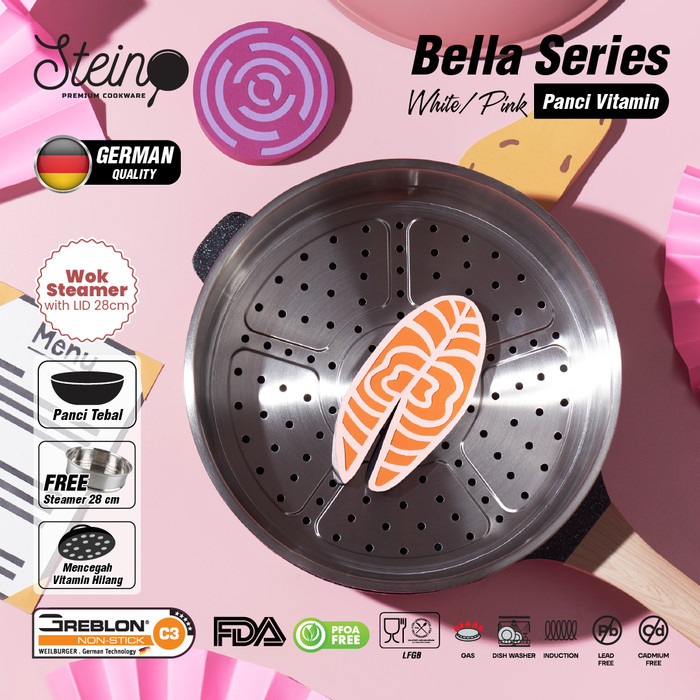 STEIN Bella series Kukusan panci Granite Coating Greblon German