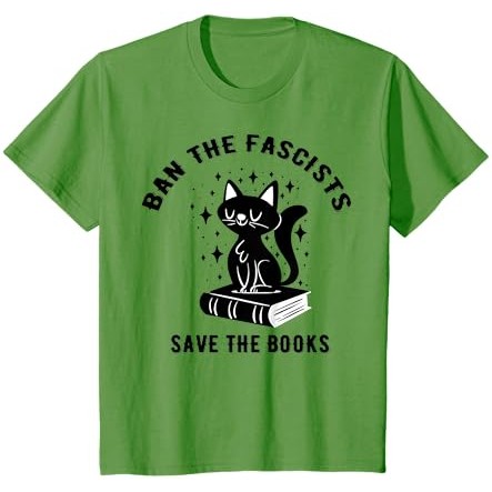 Kaos Kucing Pecandu Buku Vintage Ban Fascists Save The Books Lucu |ns5qMNyX|