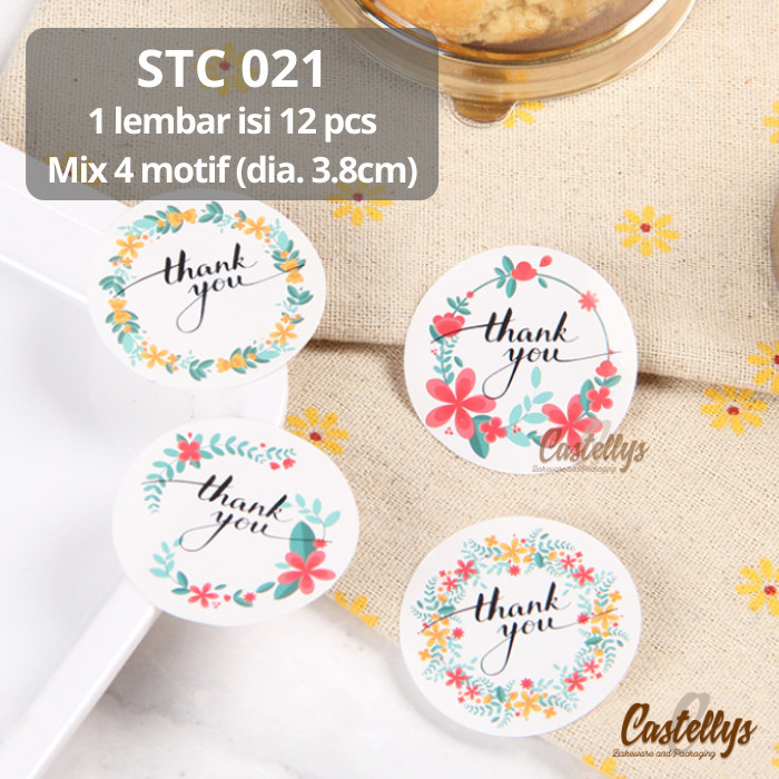 

TERMURAH - Sticker Stiker STC 021 Label Thank You Packaging Kue Hadiah Kado dll