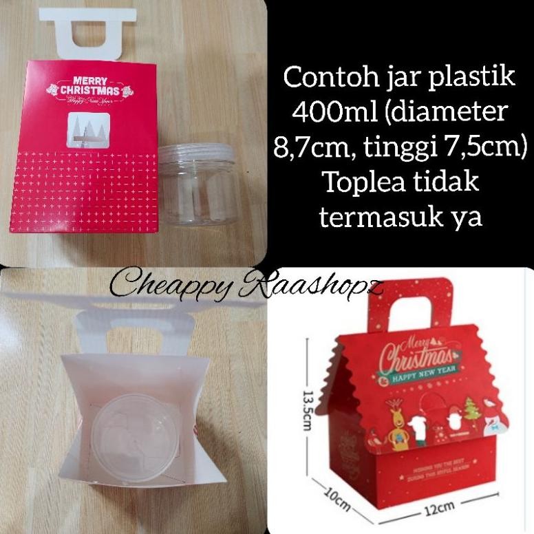 12Pcs/24Pcs Box Cookies Natal Box Natal Mini Box Natal 1 Jar 400Ml Box Natal Lucu Import Box Souveni