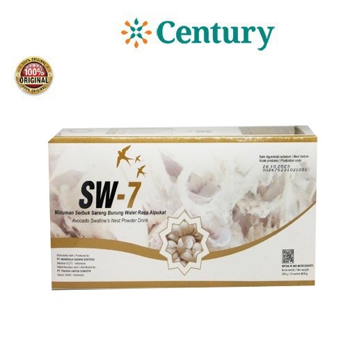 SW 7 Minuman Serbuk Sarang Burung Walet 1 Box isi 10 Sachet/Daya Tahan Tubuh/Stroke/Regenerasi Sel