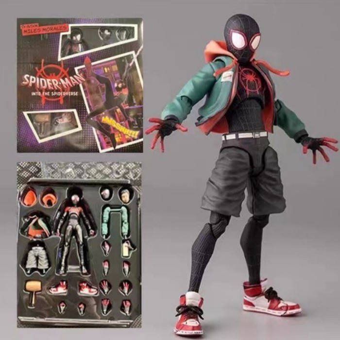 Spiderman sentinel figure miles morales spider verse