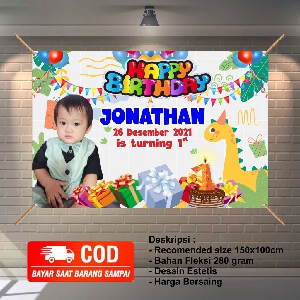 AMBIL HARGA PROMO Bisa COD, Chek Dulu Spanduk / Banner / MMT / Invitation / Backdrop ulang tahun ana