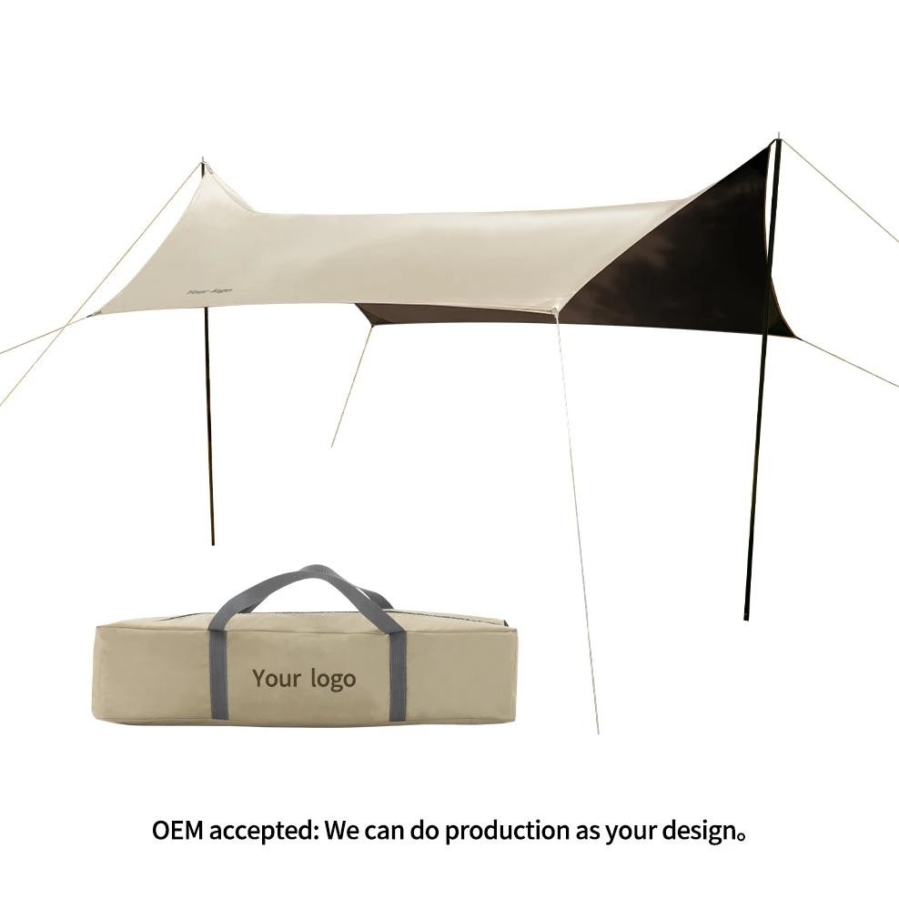 hodtown awning waterproof sunscreen outdoor camping portable large area awning tent