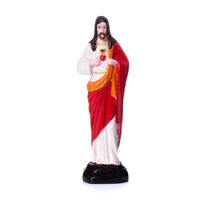 /////] Patung Kecil Tuhan Yesus Merah 10cm - Patung Rohani - Yesus Mini