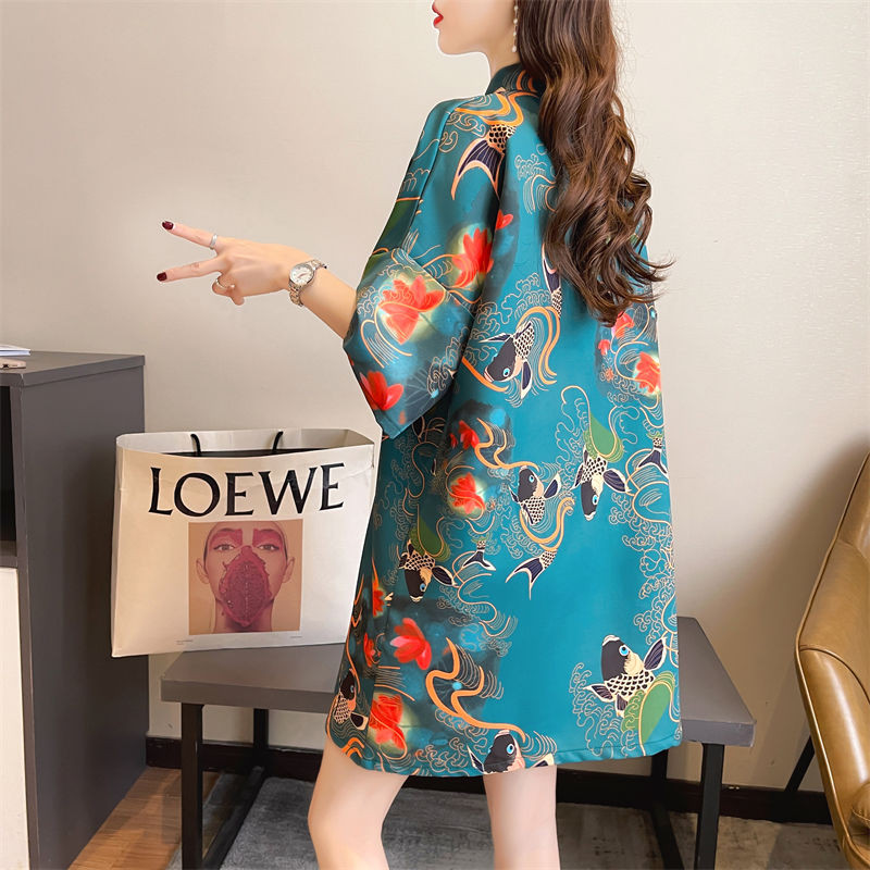 Chinese Style Improved Cheongsam Women's Summer Loose Mid-Length Loose Dress