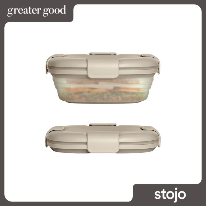 Produk Ready Stojo - Collapsible Food Box in Translucent Oat 24 oz / 700 ml