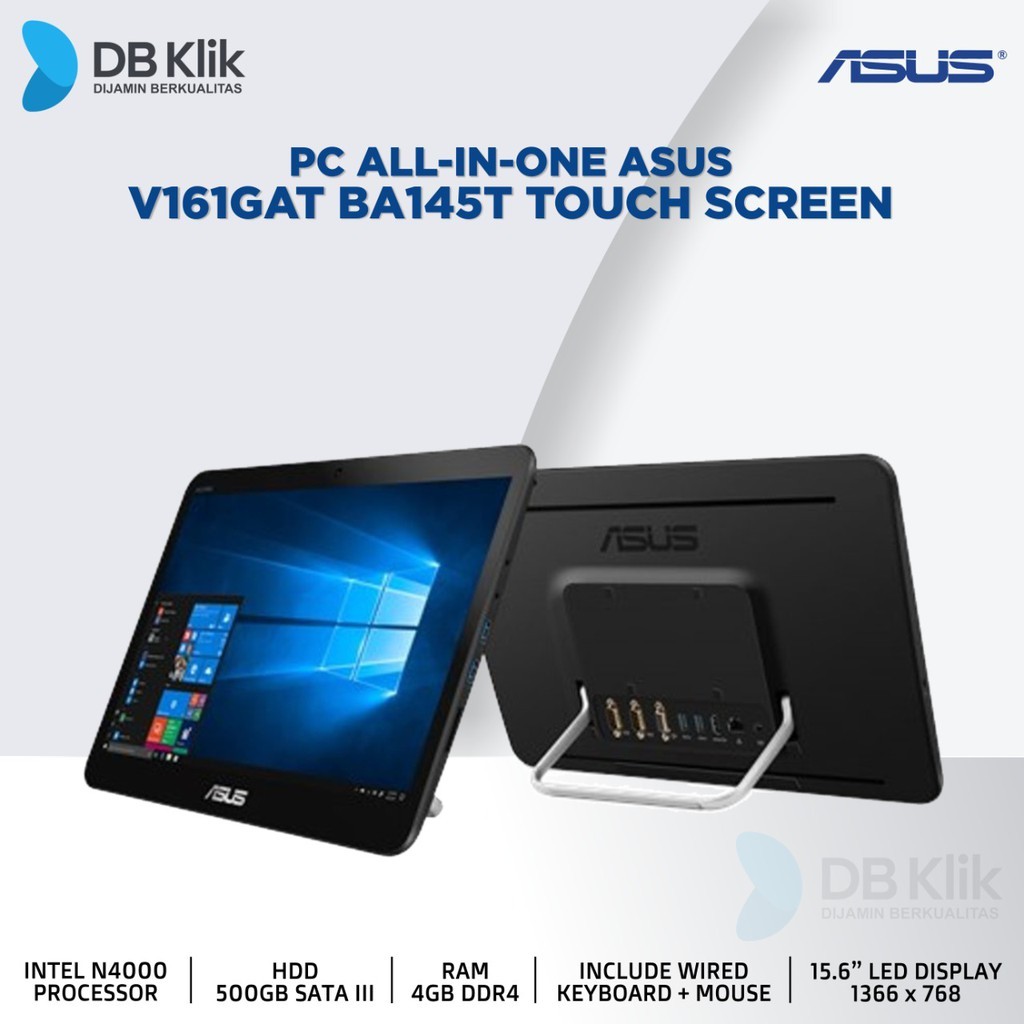 ASUS PC AIO V161GAT-BA145T Intel N4000 4GB 500GB 15.6" Black