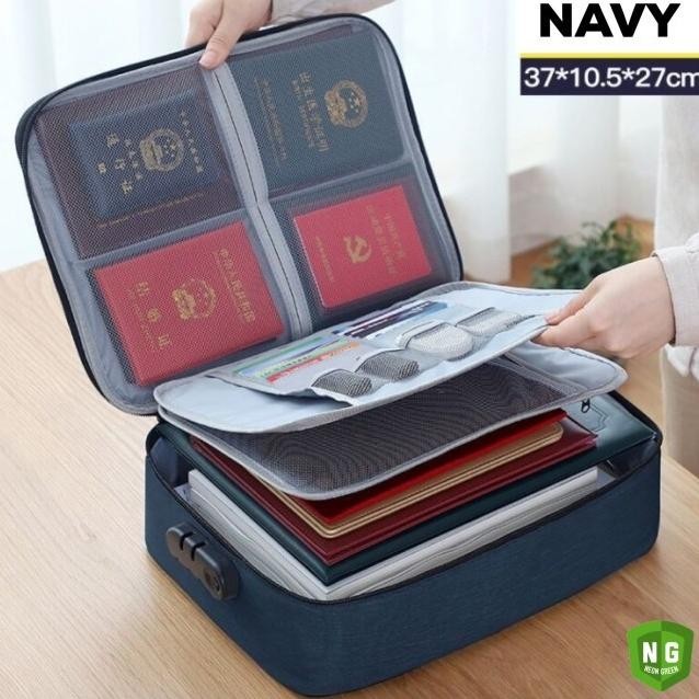 

[READY] TAS DOKUMEN ANTI AIR STORAGE BOX FILE 3 DIGIT PASSWORD TRAVEL
