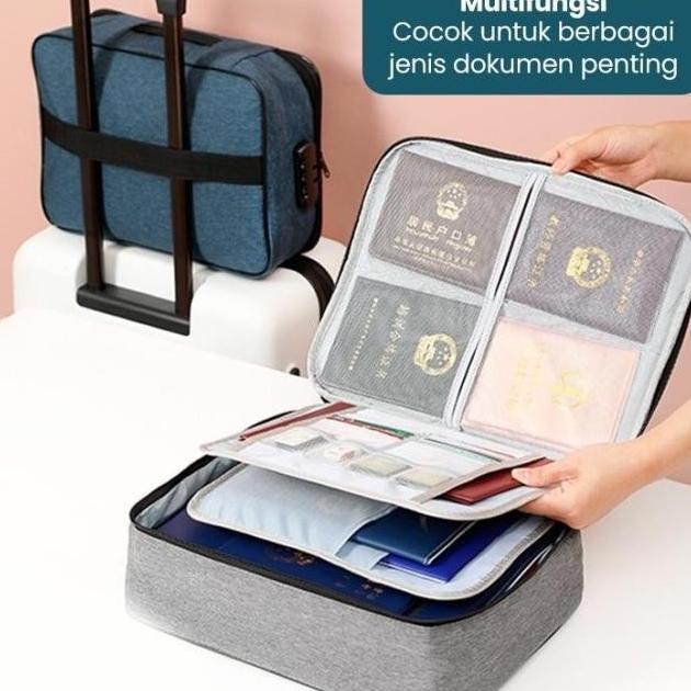 

TAS DOKUMEN TEMPAT PENYIMPANAN FILE TRAVEL BAG STORAGE BOX DENGAN