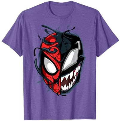 Kaos Marvel Spider-Man Maximum Venom Spider-Man Wajah Besar |P5vIw0f6|