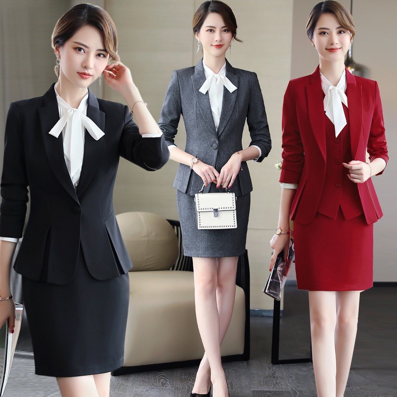 

8812 Setelan Abu-abu Setelan Resepsionis Hotel Pakaian Kerja Kantor Kerah Putih Pakaian Formal Bisnis Pakaian Kerja Pakaian Wawancara Wanita Temperamen Ramping-fit |DnrLnKxW|