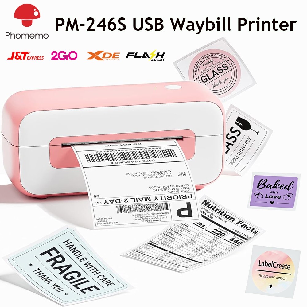 

Phomemo 246S Thermal Waybill Printer A6 USB Mesin Pembuat Label Pengiriman Cocok untuk Alamat, AWB, Barcode, Gambar, Logo, Kode QR, Label Harga, Label Pakaian |59253221|