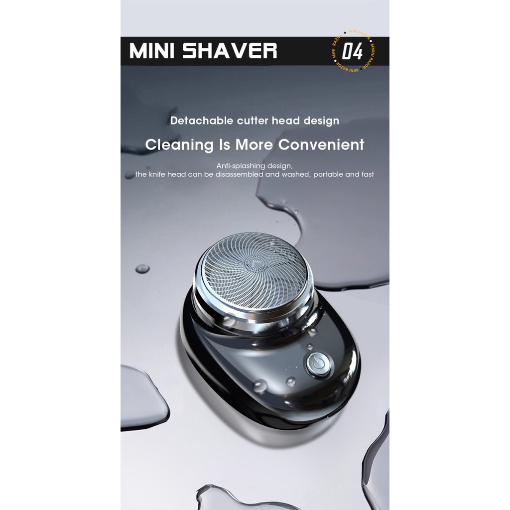 Alat Cukur Jenggot Kumis Bulu Elektrik Mini Shaver Bulat Kecil Sanqiao