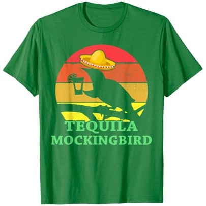 Kaos Vintage Pecinta Tequila Mockingbird Drinking Lovers Cinco Festival |ToQcatEa|