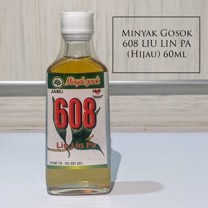 Ready Stock Minyak Gosok 608 Liu Lin Pa (Hijau) Asli Makassar 60Ml