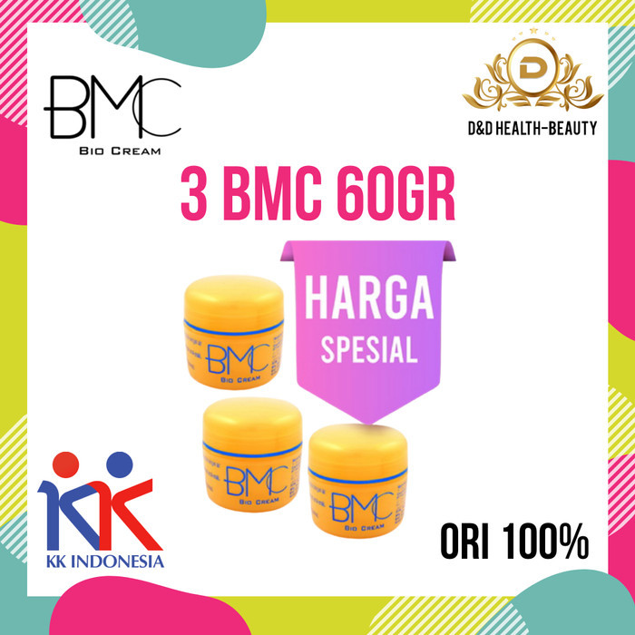 Terbaru Paket 3Pcs Salep Bmc Bio Cream 60Gr Kk / Kk Indonesia / Ori 100%