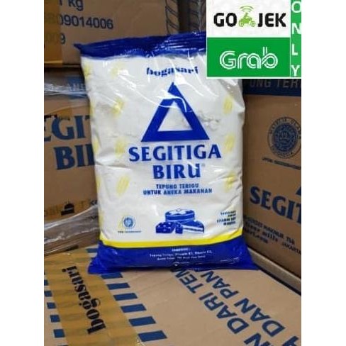 

Tepung Terigu Kemasan Segitiga Biru 1 Kg Ekonomis / Econo GOSEND ONLY swar