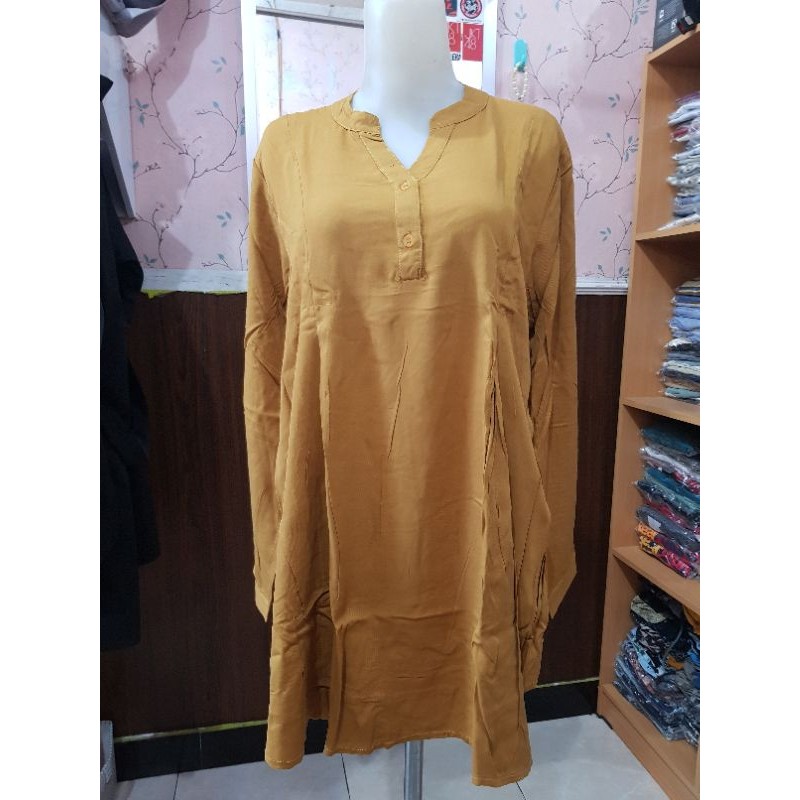 tunik semi kerah polos cewek