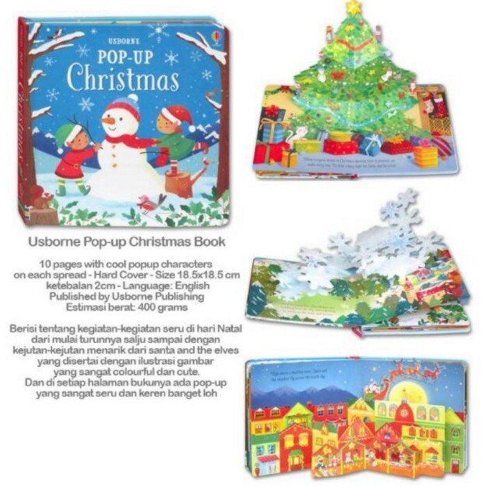 

Usborne Pop Up Christmas Hard Cover ed Book Buku Natal