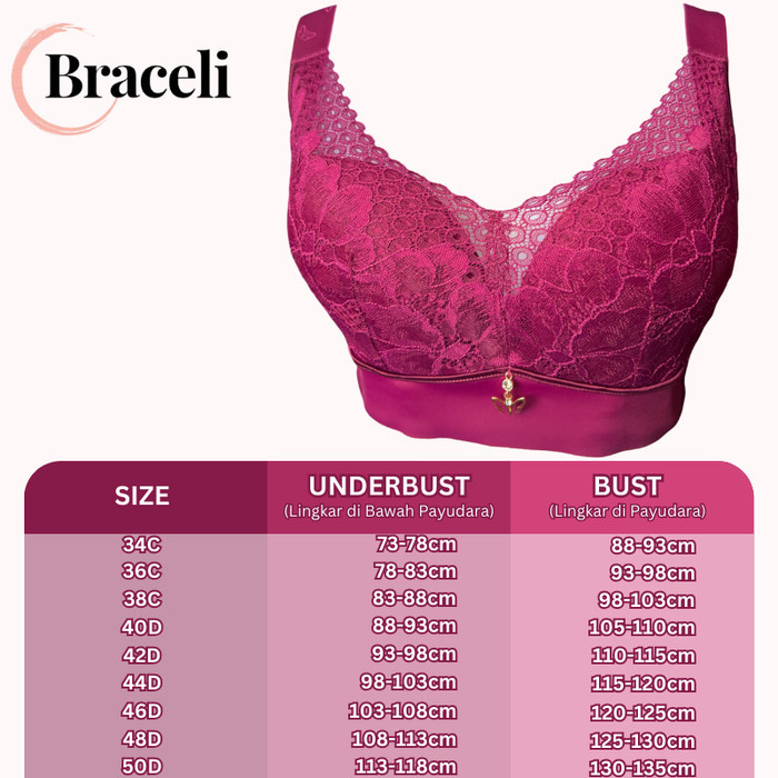 Bra Gencang Lemak Jumbo Braceli Pakai Kawat Cup Dd Art 4531