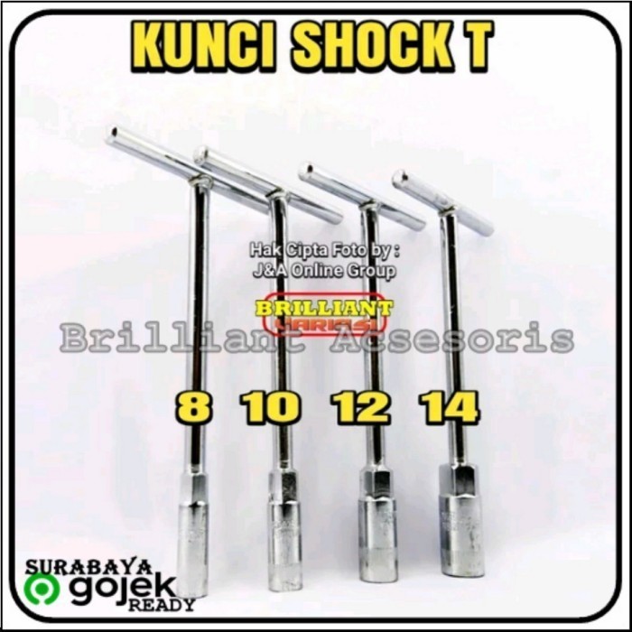 HARGA DISC - Kunci Shock Shok T Pendek - 8 / 10 / 12 / 14