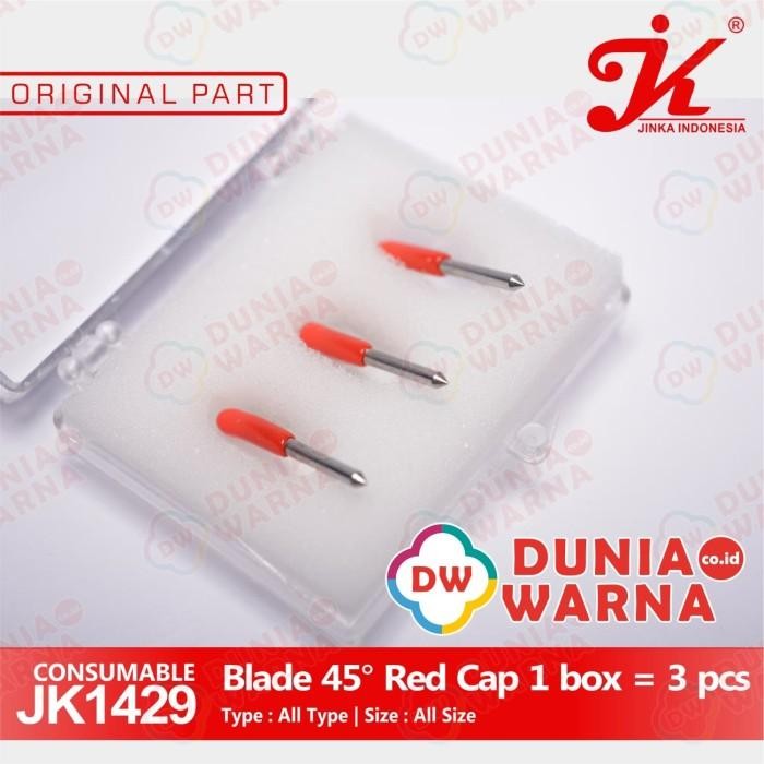 

Mata Pisau Jinka Roland Blade 45 Derajat Isi 3 Pcs/Box Tutup Merah