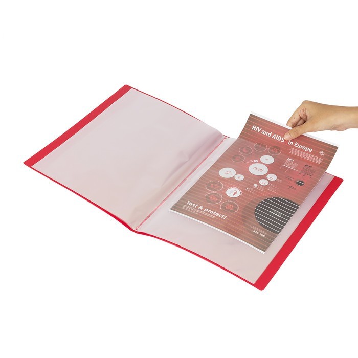 

Display Book Clear Holder Bantex A4 Isi 20 Pockets Red 3143-09