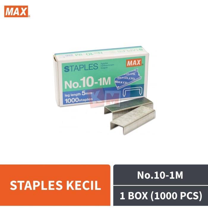 

TERMURAH - Isi Refill Stapler / Staples Kecil MAX No.10-1M / Box