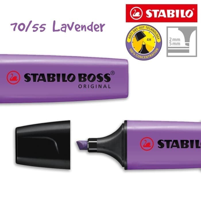 

Highlighter / Penanda Stabilo BOSS Original Lavender 70/55 Warna Ungu