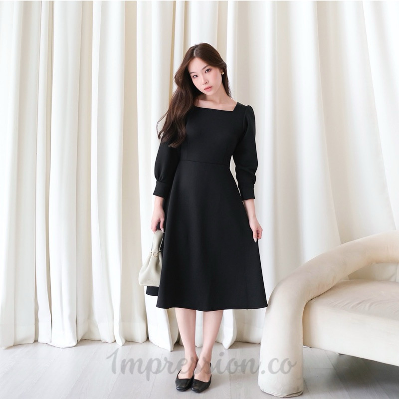 Dress Wanita Maxydres Mididres Dewasa Wisuda Gaung Baju Bridesmaid Korean Style Dreas Gereja Remaja 