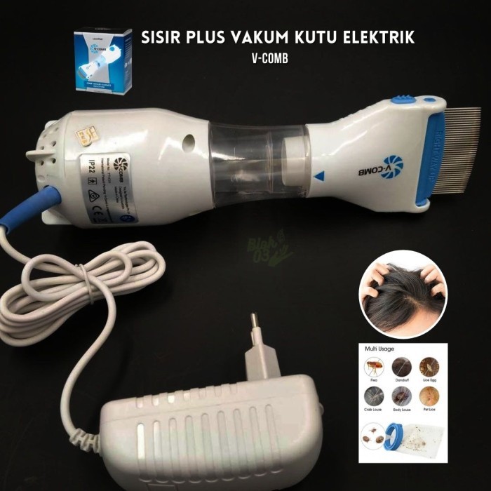 V-Comb Sisir Serit Elektrik Penghilang Kutu Rambut