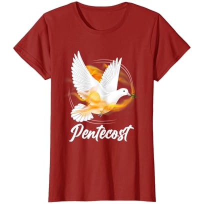 T-Shirt Katolik Roh Kudus Api Lidah Merpati Pentakosta |we4aeLLa|