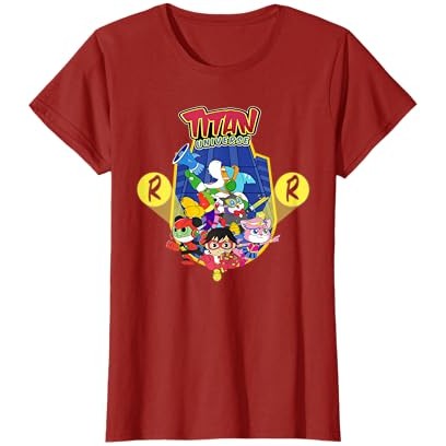 Titan Merah Alam Semesta Titan Dunia Ryan dan T-Shirt Tim |kbYGnnHU|