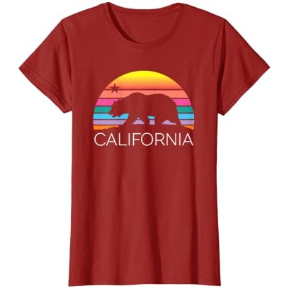 Kaus Retro California Surf Vintage Beach Cali 80-an Venice Palm Sun |maVANAfe|