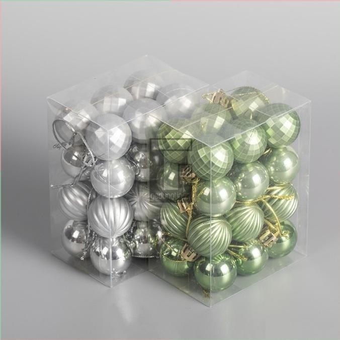 LKJ Hiasan Bola Gantung Pohon Natal 3cm Isi 24 Pcs - Christmas Tree Decoration Dekorasi Cafe Restora