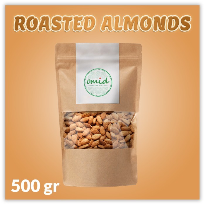 

Roasted Almond No Shell (Kacang Almond Kupas Panggang) 500gr