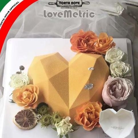 [COD] Cetakan Silikon kue bentuk Love Hati BESAR 22 CM LOVE METRIC Loyang kue silikon kue pinata cak