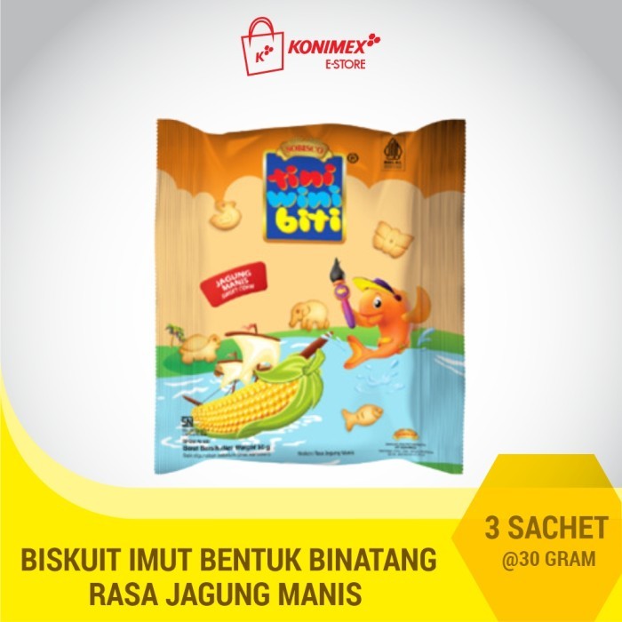 

STOK TERBATAS Tini Wini Biti Biskuit Anak Jagung Manis 30 g bentuk binatang 3 sachet