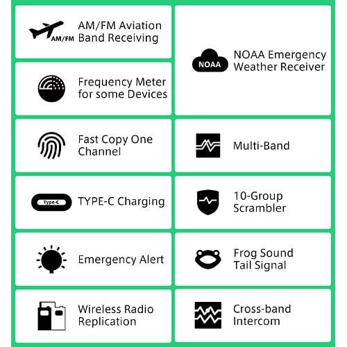 HT Handy Talkie QUANSHENG UV-K5(8) / UV-K6 Multi-Band 5W AM/FM VHF/UHF Air Band USB-C [terbaik]