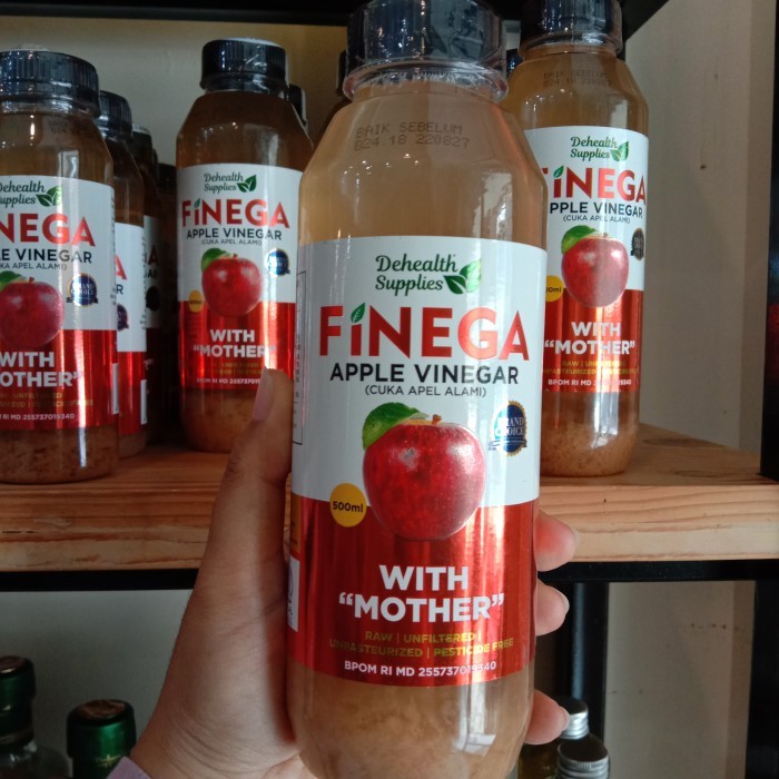 

Dehealth Supplies Finega Apple Vinegar/ Cuka Apel Alami 500Ml Plastik