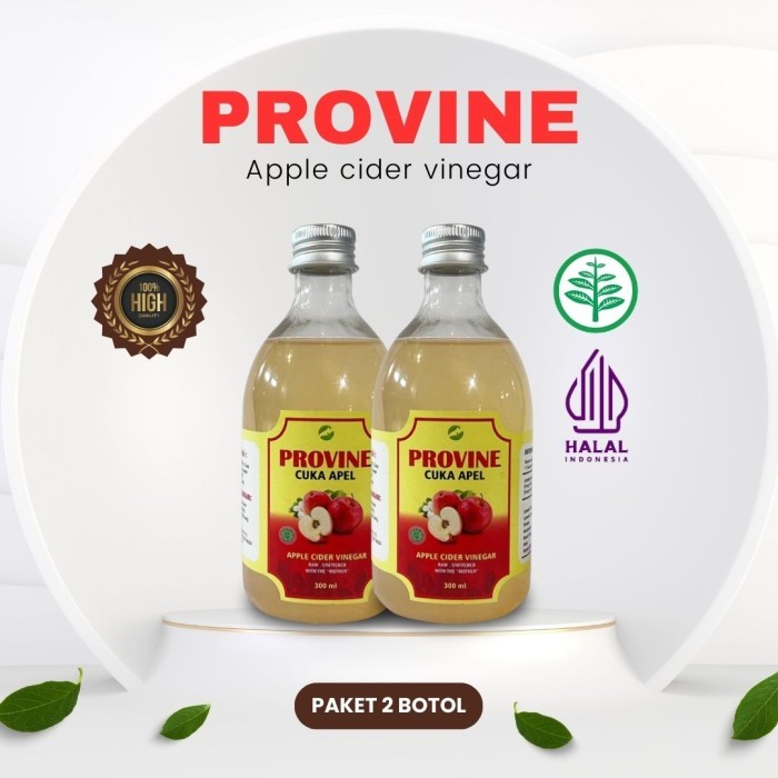 

Paket 2 Botol Cuka Apel Provine Premium With The Mother Halal Mui