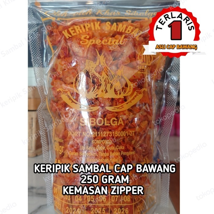 

DISKON Keripik Sambal Khas Sibolga Cap Bawang isi 250 Gram