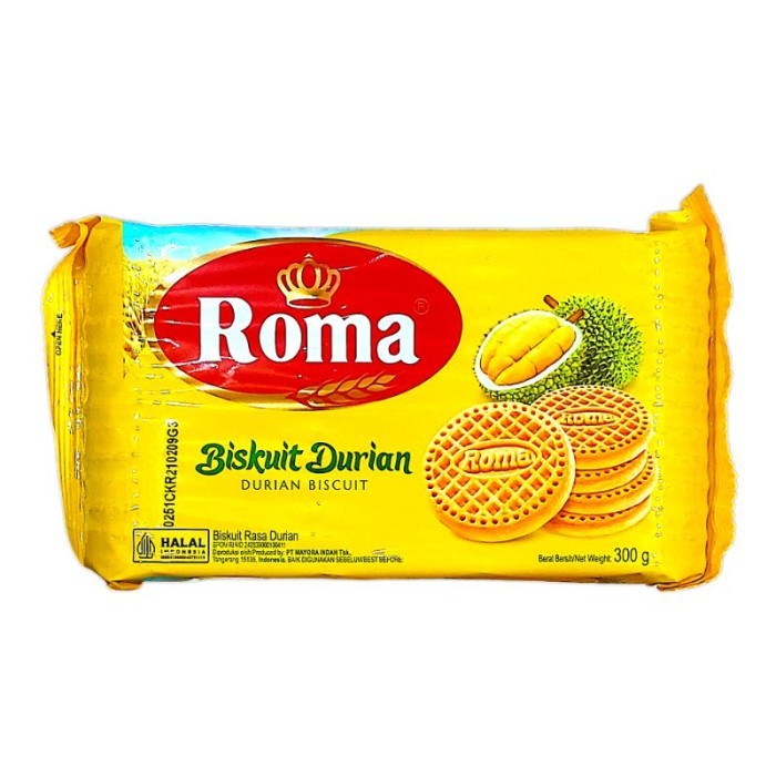 

PRODUK TERBATAS Renyah Wangi Durian: Biskuit ROMA DURIAN Favorit-nya Durian Lovers