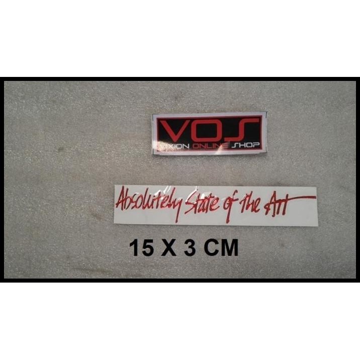 

GRATIS ONGKIR STIKER TIMBUL ABSOLUTELY STATE OF THE ART UNIK MERAH !!!!