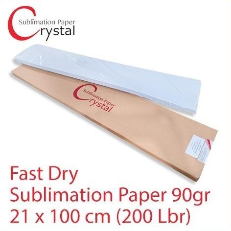 

Sublimation paper kertas sublim 90gr 21cm x 100cm (200 lbr) untuk lanyard