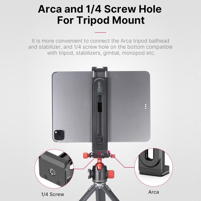 ULANZI U-Pad II Holder Tri Mount Universal Clip for Tablet HP