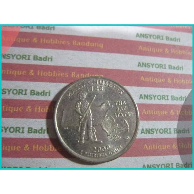 Koin Quarter Dollar Commemorative Issue Massa Chusetts (Iklan K994) 11